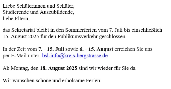 Sommerferien